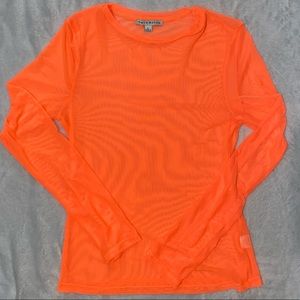 Shear orange long sleeve